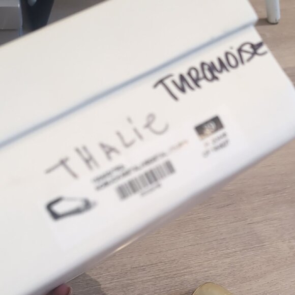 LINTERVALLE Gold and Teal Sandals - Picture 11 of 12